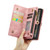 Google Pixel Fold CaseMe 008 Detachable Multifunctional Retro Frosted Horizontal Flip Phone Leather Case with Zipper Wallet - Pink