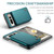Google Pixel Fold CaseMe C22 PC+TPU Business Style RFID Anti-theft Leather Phone Case - Blue Green