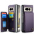 Google Pixel Fold CaseMe C22 PC+TPU Business Style RFID Anti-theft Leather Phone Case - Purple