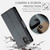 iPhone 11 CaseMe 023 Butterfly Buckle Litchi Texture RFID Anti-theft Leather Phone Case - Black