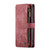 iPhone 11 CaseMe-C30 PU + TPU Multifunctional Horizontal Flip Leather Case with Holder & Card Slot & Wallet & Zipper Pocket  - Red