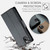 iPhone 11 Pro CaseMe 023 Butterfly Buckle Litchi Texture RFID Anti-theft Leather Phone Case - Black