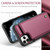 iPhone 11 Pro CaseMe C22 Card Slots Holder RFID Anti-theft Phone Case - Wine Red