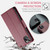 iPhone 11 Pro Max CaseMe 023 Butterfly Buckle Litchi Texture RFID Anti-theft Leather Phone Case - Wine Red