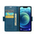 iPhone 12 / 12 Pro CaseMe 023 Butterfly Buckle Litchi Texture RFID Anti-theft Leather Phone Case - Blue