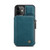 iPhone 12 / 12 Pro CaseMe C20 Multifunctional PC + TPU Protective Case with Holder & Card Slot & Wallet - Blue