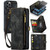 iPhone 12 / 12 Pro CaseMe-008 Detachable Multifunctional Wallet Leather Phone Case  - Black