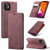 iPhone 12 / 12 Pro CaseMe-013 Multifunctional Retro Frosted Horizontal Flip Leather Case with Card Slot & Holder & Wallet - Wine Red