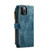 iPhone 12 / 12 Pro CaseMe-C30 PU + TPU Multifunctional Horizontal Flip Leather Case with Holder & Card Slot & Wallet & Zipper Pocket - Blue