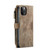 iPhone 12 / 12 Pro CaseMe-C30 PU + TPU Multifunctional Horizontal Flip Leather Case with Holder & Card Slot & Wallet & Zipper Pocket - Brown