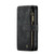 iPhone 12 mini CaseMe-C30 PU + TPU Multifunctional Horizontal Flip Leather Case with Holder & Card Slot & Wallet & Zipper Pocket  - Black