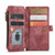 iPhone 12 mini CaseMe-C30 PU + TPU Multifunctional Horizontal Flip Leather Case with Holder & Card Slot & Wallet & Zipper Pocket  - Red