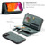 iPhone 12 Pro Max CaseMe 018 Detachable Multi-functional Horizontal Flip Leather Case, with Card Slot & Holder & Zipper Wallet & Photo Frame - Blue