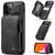 iPhone 12 Pro Max CaseMe C20 Multifunctional PC + TPU Protective Case with Holder & Card Slot & Wallet - Black