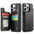 iPhone 12 Pro Max CaseMe C22 Card Slots Holder RFID Anti-theft Phone Case - Black