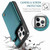 iPhone 12 Pro Max CaseMe C22 Card Slots Holder RFID Anti-theft Phone Case - Blue Green