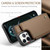 iPhone 12 Pro Max CaseMe C22 Card Slots Holder RFID Anti-theft Phone Case - Brown