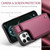 iPhone 12 Pro Max CaseMe C22 Card Slots Holder RFID Anti-theft Phone Case - Wine Red