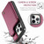 iPhone 12 Pro Max CaseMe C22 Card Slots Holder RFID Anti-theft Phone Case - Wine Red