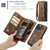 iPhone 12 Pro Max CaseMe-008 Detachable Multifunctional Wallet Leather Phone Case  - Brown