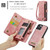 iPhone 12 Pro Max CaseMe-008 Detachable Multifunctional Wallet Leather Phone Case  - Pink