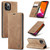 iPhone 12 Pro Max CaseMe-013 Multifunctional Retro Frosted Horizontal Flip Leather Case with Card Slot & Holder & Wallet - Brown