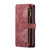 iPhone 12 Pro Max CaseMe-C30 PU + TPU Multifunctional Horizontal Flip Leather Case with Holder & Card Slot & Wallet & Zipper Pocket - Red