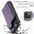 iPhone 13 CaseMe C22 Card Slots Holder RFID Anti-theft Phone Case - Purple