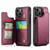 iPhone 13 CaseMe C22 Card Slots Holder RFID Anti-theft Phone Case - Wine Red