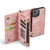 iPhone 13 CaseMe-008 Detachable Multifunctional Horizontal Flip Leather Case - Pink