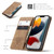 iPhone 13 CaseMe-013 Multifunctional Retro Frosted Horizontal Flip Leather Case with Card Slot & Holder & Wallet - Brown