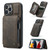 iPhone 13 Pro CaseMe C20 Multifunctional PC + TPU Protective Case with Holder & Card Slot & Wallet  - Coffee