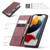iPhone 13 Pro CaseMe-013 Multifunctional Retro Frosted Horizontal Flip Leather Case with Card Slot & Holder & Wallet  - Wine Red