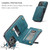 iPhone 13 Pro Max CaseMe C20 Multifunctional PC + TPU Protective Case with Holder & Card Slot & Wallet  - Blue