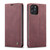 iPhone 13 Pro Max CaseMe-013 Multifunctional Retro Frosted Horizontal Flip Leather Case with Card Slot & Holder & Wallet  - Wine Red