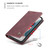 iPhone 13 Pro Max CaseMe-013 Multifunctional Retro Frosted Horizontal Flip Leather Case with Card Slot & Holder & Wallet  - Wine Red