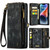 iPhone 14 CaseMe 008 Detachable Multifunctional Leather Phone Case - Black