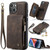 iPhone 14 CaseMe C20 Multifunctional Leather Phone Case - Dark Coffee