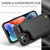 iPhone 14 CaseMe C22 Card Slots Holder RFID Anti-theft Phone Case - Black