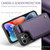 iPhone 14 CaseMe C22 Card Slots Holder RFID Anti-theft Phone Case - Purple