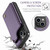 iPhone 14 CaseMe C22 Card Slots Holder RFID Anti-theft Phone Case - Purple