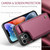 iPhone 14 CaseMe C22 Card Slots Holder RFID Anti-theft Phone Case - Wine Red
