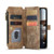 iPhone 14 CaseMe C30 Multifunctional Phone Leather Case  - Brown