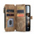 iPhone 14 CaseMe C30 Multifunctional Phone Leather Case - Brown