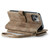 iPhone 14 CaseMe C30 Multifunctional Phone Leather Case - Brown