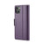 iPhone 14 Plus CaseMe 023 Butterfly Buckle Litchi Texture RFID Anti-theft Leather Phone Case - Pearly Purple