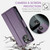 iPhone 14 Plus CaseMe 023 Butterfly Buckle Litchi Texture RFID Anti-theft Leather Phone Case - Pearly Purple