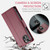 iPhone 14 Plus CaseMe 023 Butterfly Buckle Litchi Texture RFID Anti-theft Leather Phone Case - Wine Red