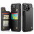 iPhone 14 Plus CaseMe C22 Card Slots Holder RFID Anti-theft Phone Case - Black