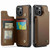 iPhone 14 Plus CaseMe C22 Card Slots Holder RFID Anti-theft Phone Case - Brown